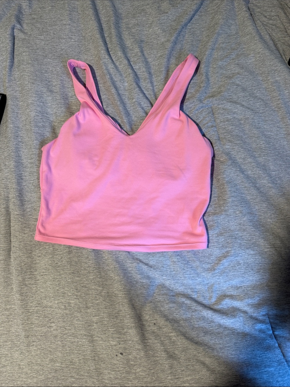 all in motion Pink V-Neck Cropped Tank